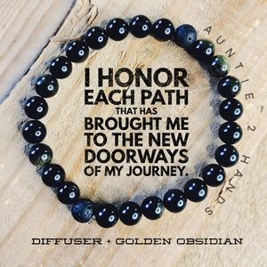 Golden Obsidian Stretchy Bracelet